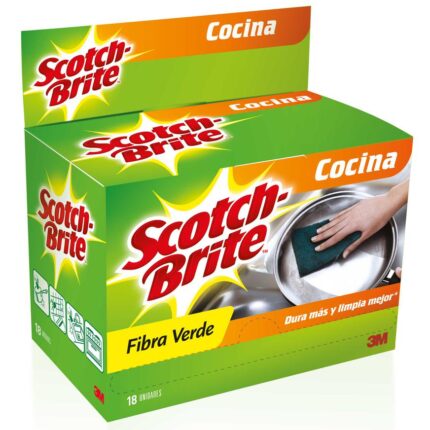 Esponja Scotch Brite Verde Display 3 M X 18 Und