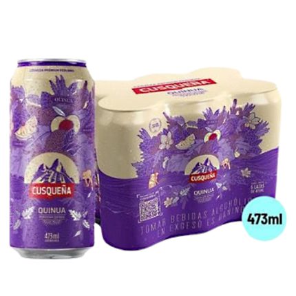 Cusqueña Quinua 473ML - Pack lata de 6 Unidades