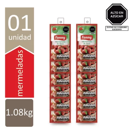 MERMELADA FRESA FANNY 12x90GR