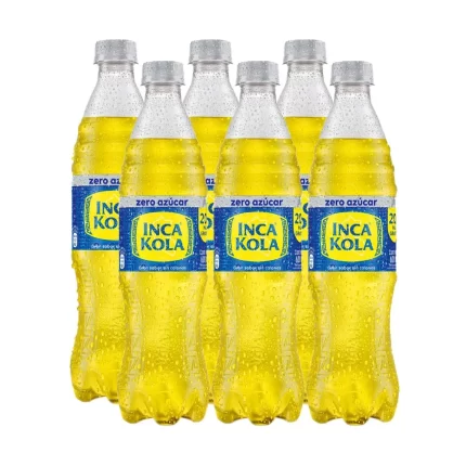 Sixpack Gaseosa Inca Kola Zero Azúcar Botella 600ml